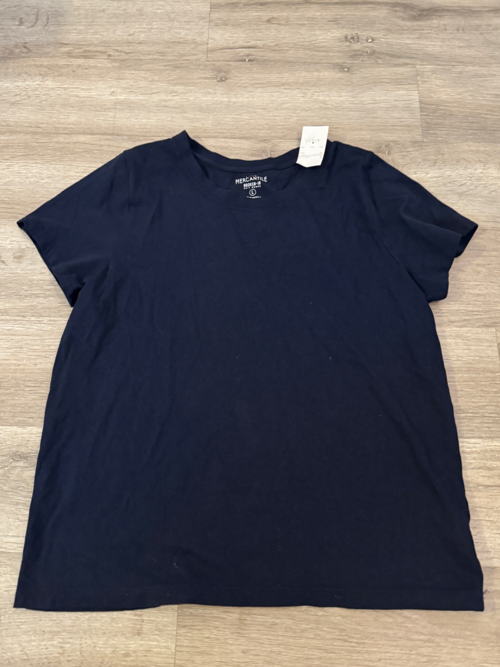 J. Crew Broken-in Knit Navy Short-Sleeve Crew Neck Tshirt
